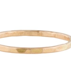 Melissa Joy Manning Hammered Gold Band 14 Karat, sz 6